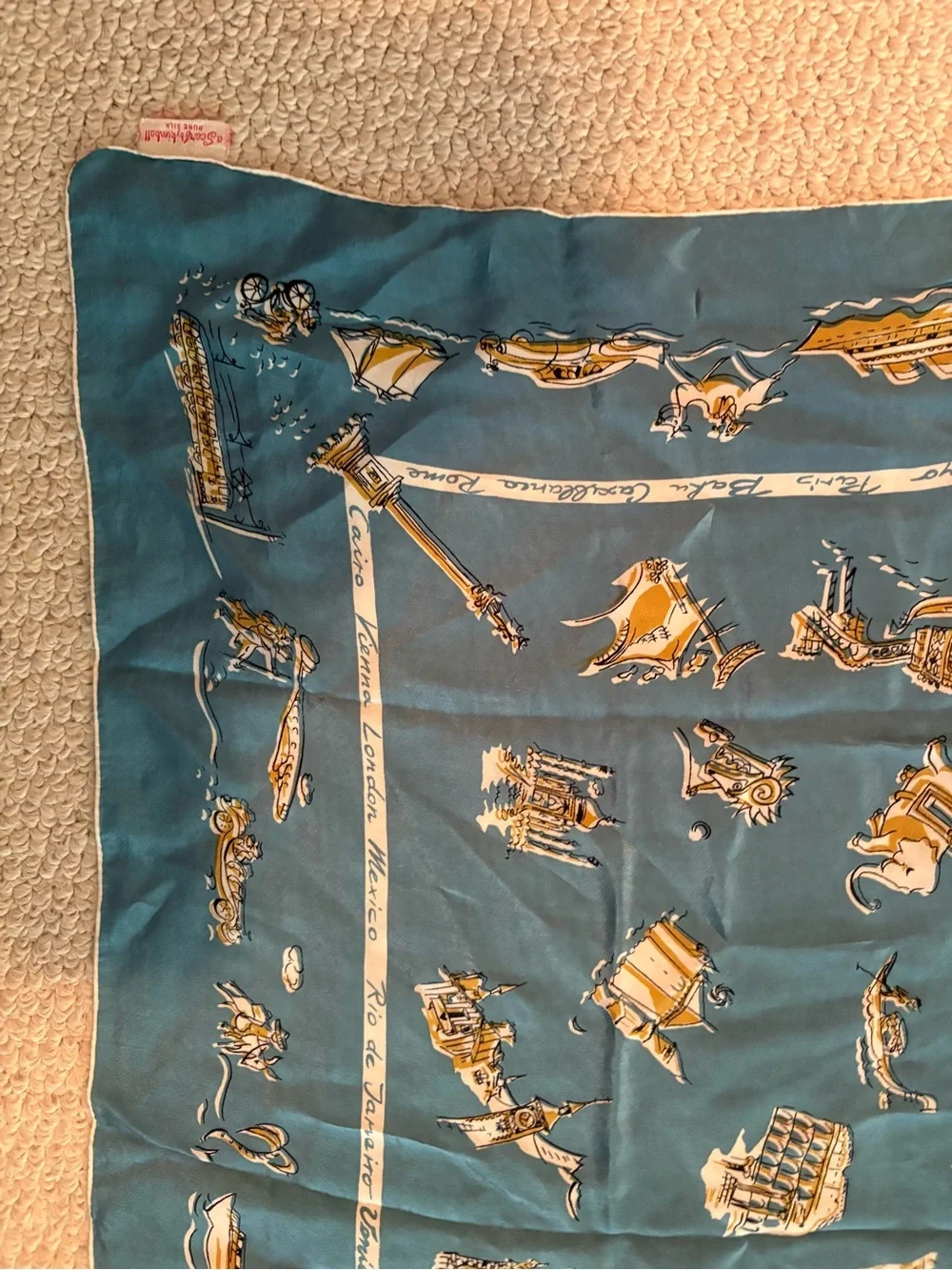 A Scarf by Kimball scarf hand rolled silk vintage yummy